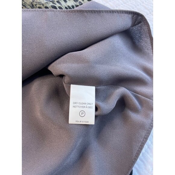 Ramy Brook Leomi Silk SZ L Animal Print Tiered Ruffle Lined Sleeveless Dress NEW - Picture 11 of 16